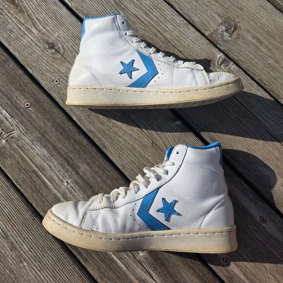 Converse Pro Leather Hi "White Coast Blue (UNC)" - Picture 3 of 7